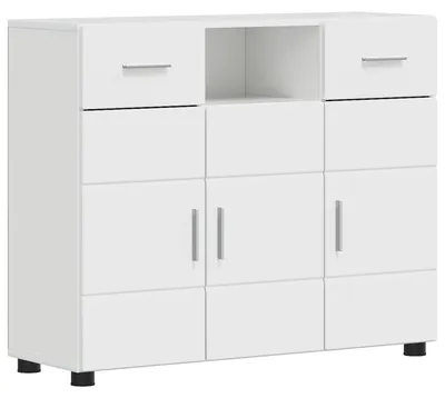 Obrázok produktu pre vidaXL Drevená skrinka vysoký lesk biela 88,5 x 30,5 x 73 cm materiál na báze dreva