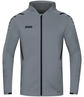 Produktbild von Jako Challenge Kapuzenjacke Damen - Steingrau / Schwarz