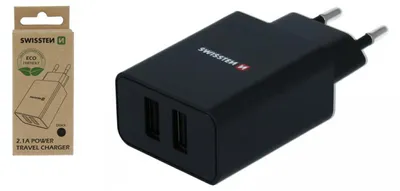 Obrázok produktu pre Sieťový adaptér Smart IC s 2x USB 2,1 A, čierny (ECO BALENIE)