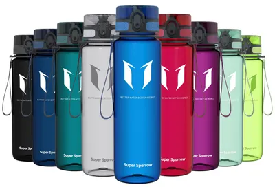 Immagine prodotto di Borraccia Super Sparrow - Borraccia in Tritan - 1000ml - Senza BPA - Borraccia sportiva ideale - sport, acqua, bicicletta, fitness, università, outdoor - Leggera, sostenibile