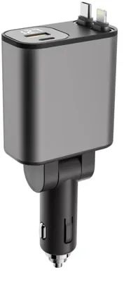 Productafbeelding van Xssive XSS-CC47 autolader 45W met intrekbare kabel - zwart