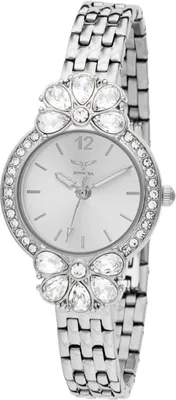 Produktbild von Invicta Wildflower 69111 Damenarmbanduhr - Quartz Bewegung - Metall mit weißem Zifferblatt - 30 mm