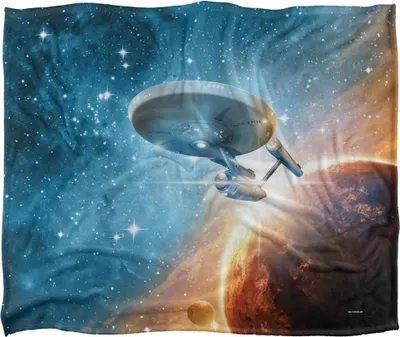 Obrázok produktu pre Star Trek - "Final Frontier" deka, hodvábna, supermäkká TV23645 (jedna veľkosť) (modrá/farebná)