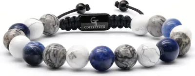 Produktbild von GT Collection | Single Bead Armband Herren mit Energie Steine, mit Verstellabarer Kordel und Geschenkschachtel