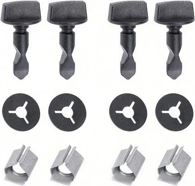 Image de Clips pour pare-chocs de voiture - Clips de fixation pour réparation - 12 pièces - Noir - Qualité d'origine