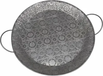 Immagine prodotto di Vassoio decorativo | Ø34cm | Argento | Ciotola decorativa