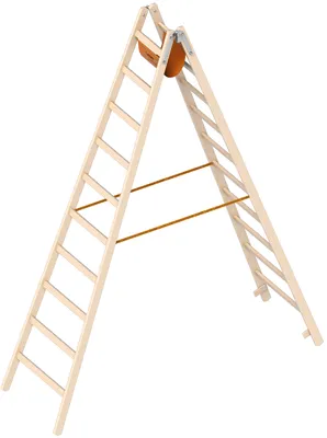 Produktbild von Layher 1038 Holzstehleiter 2x10 Sprossen
