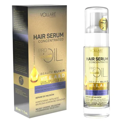 Obrázok produktu pre Vollare Sérum na vlasy PROils Extra Volume - olejové sérum pre jemné a bezobjemové vlasy, posilnenie a vitalita, 30 ml