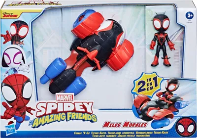Obrázek produktu pro Hasbro - Disney Junior Spidey And His Amazing Friends Miles Morales Change N Go Techno-Racer / from Assort