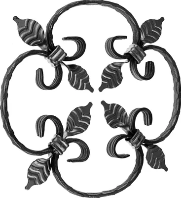 Produktbild von Schmiedeeisen Ornament 23.5X23.5Cm Gitter Für Tore Zäune Fenstergitter Stahl Geschmiedet