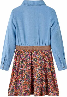 Immagine prodotto di Abito da Bambina a Maniche Lunghe Blu Marino e Blu Denim 116
