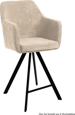 Produktbild von Thekenstuhl (8er-Set) Delilah 57x104x60 Schwarz/Natur