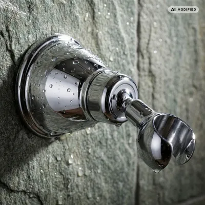 Produktbild von PaulGurkes Retro Design massiv Messing Duschkopf Halter Drehbar Wandmontage