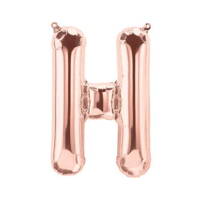 Image de Ballon en plastique lettre H, or rose, env. 80 cm, pour gonflage