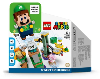 Produktbild von LEGO 71387 Super Mario Abenteuer mit Luigi – Starterset, Spielzeug mit einer interaktiven Figur, modulares Set