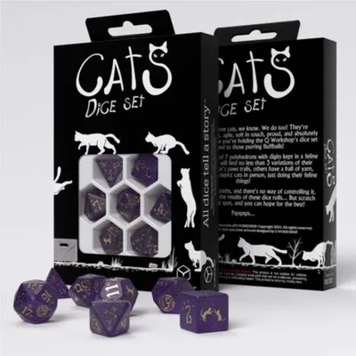 Produktbild von Q-workshop SCAT4V, Würfelsatz, Gold, Violett, 7 Stück(e)