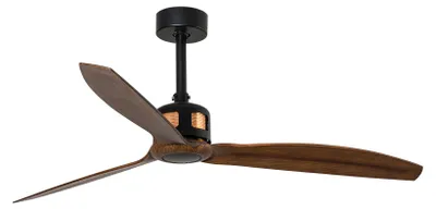 Image de Ventilateur de plafond COPPER Acier noir/cuivre, PC Noyer H:64cm Ø128cm