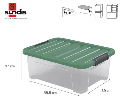 Produktbild von WAVE BOX SUNDIS Clipbox, 10 l, B 37,5 x T 26,5 x H 15 cm