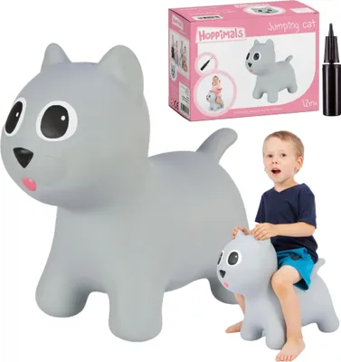 Image de Tootiny chat gris chaton jouet gonflable pour sauter pour les enfants