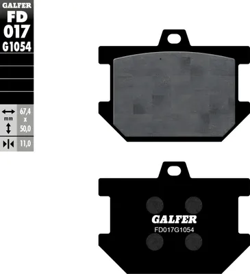 Produktbild von Bremsbeläge Galfer FD017G1054 Semi-Metall hinten für Yamaha SR XS 250 - 1100 ccm Bj. 1977 - 1986