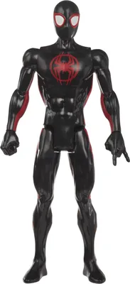 A full-body shot of a Miles Morales action figure against a white background.