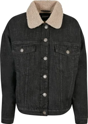 Produktbild von Urban Classics Ladies - Oversized Sherpa Denim Jacke - XS