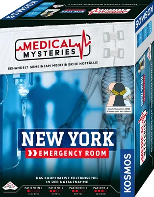 Zdjęcie produktu dla Kosmos Medical Mysteries - New York Emergency Room, Gra planszowa, Dedukcja, 16 lat(a), 60 min