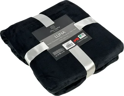 Obrázek produktu pro Deka z mikrovlákna Luna Black 150x200 cm