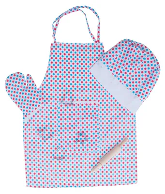 Produktbild von Bigjigs Toys Kochset mit Schürze mit Polka Dots
