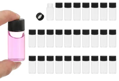 28er-Pack 10 ml Glasfläschchen mit Schraubverschluss, transparent