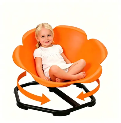 Sensorischer Drehstuhl für Kinder, 360°-Drehung, Orange