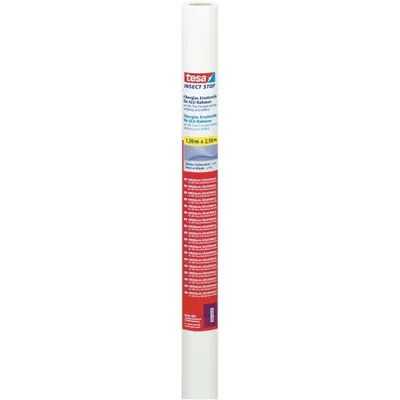 Produktbild von tesa INSECT STOP Fiberglas Ersatzrolle für ALU-Rahmen, weiß, 1,2 x 2,5 m