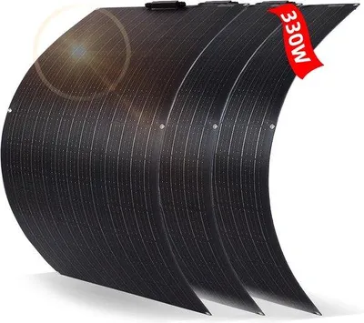 Immagine prodotto di Unità solare flessibile da 330 W, nera, per camper e campeggio