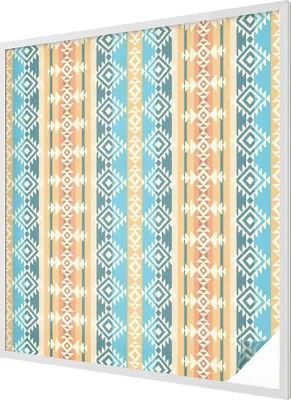 Obrázok produktu pre Vitrážová fólia na okno - 116x100 cm - vitrážový vzor - nepriehľadná dekoratívna fólia na ochranu súkromia - samolepiaca, ochrana proti UV žiareniu - geometrické motívy