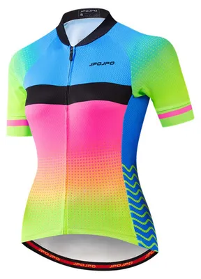 Produktbild von Damen Fahrradtrikot mit kurzen Ärmeln für den Sommer