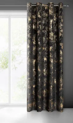 Obrázok produktu pre Záclona TONIA čierna 140x250 cm záves s očkami