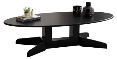 Immagine prodotto di Tavolino da caffè design tavolo in legno soggiorno nero stile moderno