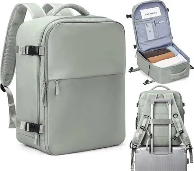 Produktbild von Famanu Reisetasche Handgepäck - Grün, 45x36x20 cm
