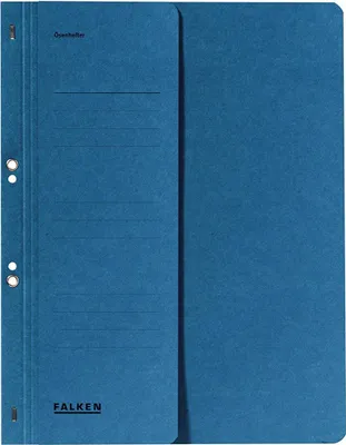 Image de Falken 80003809 Ösenhefter - A4 1/2 Vorderdeckel kfm. Heftung, blau, Manilakarton, 250 g/qm