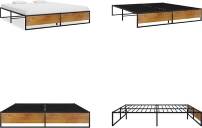 Obrázek produktu pro vidaXL Rám postele černý kovový 180x200 cm - Rám postele - Rámy postelí - Rám postele - Manželská postel