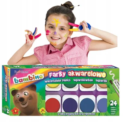 Produktbild von Bambino Aquarellfarben Wasserfarben für Kinder 24 Stück