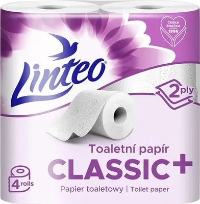 Immagine prodotto di Carta igienica Linteo Satin, 2 veli, 4 rotoli