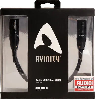 Produktbild von Avinity 00107694, XLR, Männlich, XLR, Weiblich, 0,5 m, Schwarz
