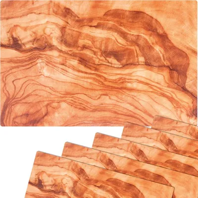 Immagine prodotto di Set di 6 tovagliette lavabili effetto legno oliva mediterranea