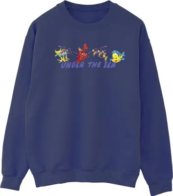 Produktbild von Disney - "The Little Mermaid Under The Sea" Sweatshirt für Damen BI23472 (L) (Marineblau)