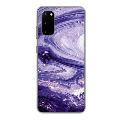 Produktbild von MuchoWow® Handyhülle Schutzhülle Hülle für Samsung Galaxy S20 Marmor - Naturstein - Glitzer Silikon Softcase Handy Hülle - Bild