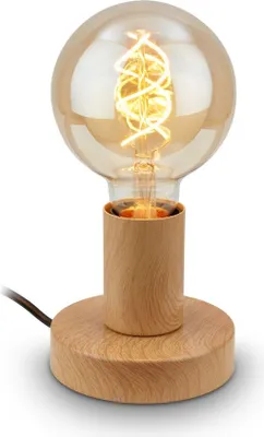 Produktbild von Tischlampe Tischleuchte Wohnzimmer Schlafzimmer Retro Vintage Kabelschalter