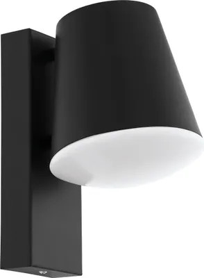 Produktbild von EGLO Außen-Wandlampe Caldiero, 1 flammige Außenleuchte, Wandleuchte aus Stahl und Kunststofff, Farbe: Anthrazit, weiß, Fassung: E27, IP44