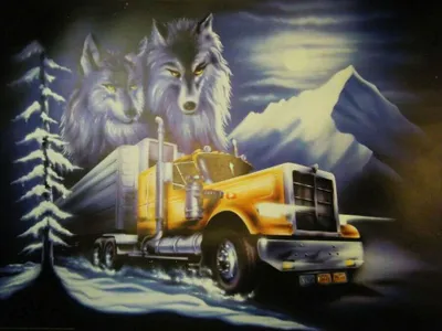 Produktbild von Schwarzlicht Poster | Ghost Truck | 64x90cm | ungerahmt | Kunstdruck | Fantasy | Wandbild | Wandposter | Auto