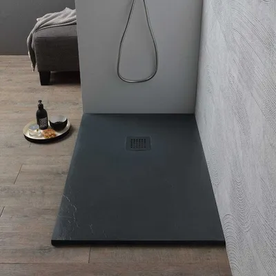 Immagine prodotto di Piatto doccia muse 160x80 in resina antracite + copri piletta | Muse